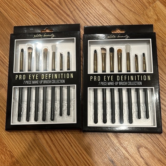 Brand New Pro Wye Definition 7 piece make up brush collection black bundle of 2 - Picture 2 of 6